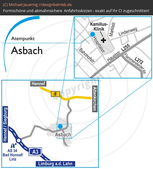 Wegbeschreibung Asbach (Hospitalstraße) Atempunkt Löwenstein Medical GmbH & Co. KG (507)
