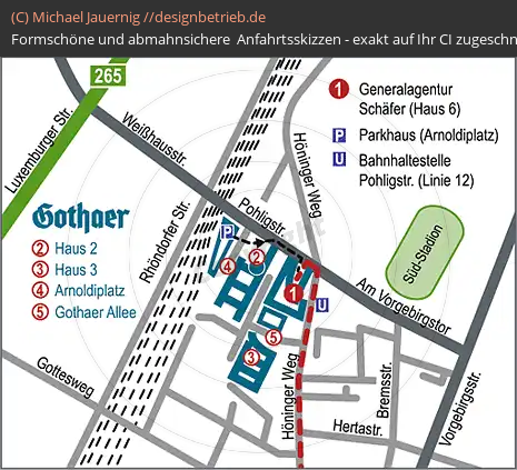 Wegbeschreibung Köln Detailsanfahrtsskizze Generalagentur Schäfer (138)