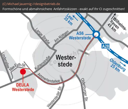 Anfahrtsskizzen erstellen / Wegbeschreibung Westerstede   DEULA Westerstede GmbH Bildungs- und Technologiezentrum (165)