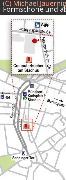 Anfahrtsskizzen erstellen / Wegbeschreibung München   Computerbücher am Stachus (255)