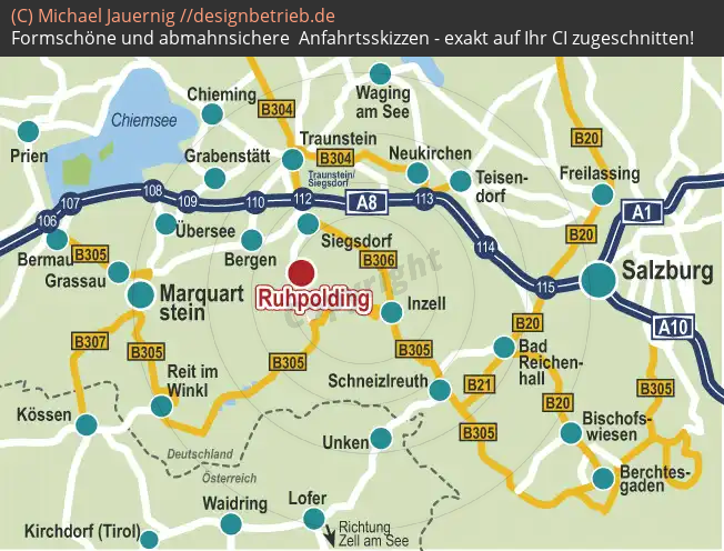 Anfahrtsskizzen erstellen / Wegbeschreibung Ruhpolding (Detailkarte)   (Freizeitpark) (26)