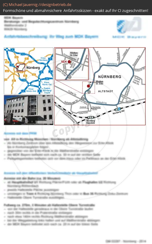 Anfahrtsskizzen erstellen / Wegbeschreibung Nürnberg   MDK Bayern (265)