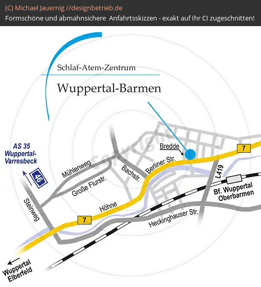 Wegbeschreibung Wuppertal Barmen Löwenstein Medical GmbH & Co. KG (276)