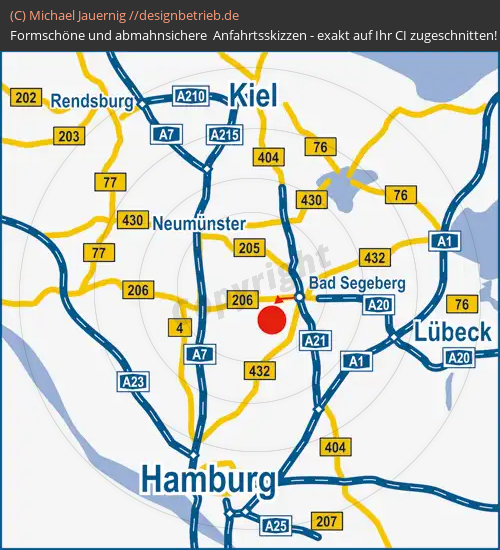 Wegbeschreibung Wittenborn (Übersichtskarte) Gut Oehe (315)