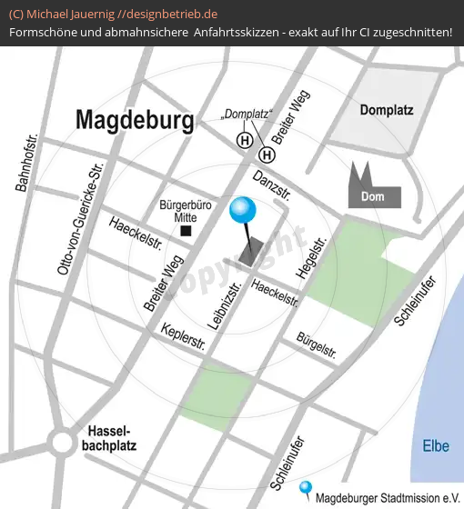 Wegbeschreibung Magdeburg Magdeburger Stadtmission e.V. (317)