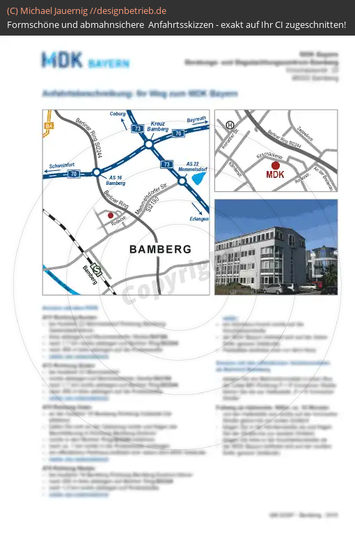 Anfahrtsskizzen erstellen / Wegbeschreibung Bamberg   MDK Bayern (335)