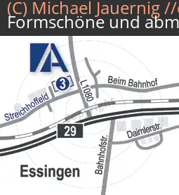 Anfahrtsskizzen erstellen / Wegbeschreibung Essingen Streichhoffeld   Arnold GmbH (377)
