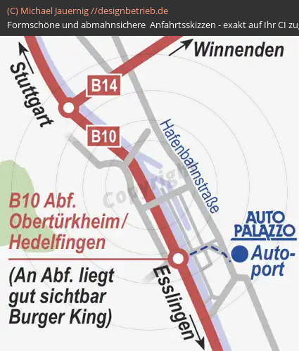 Anfahrtsskizzen erstellen / Wegbeschreibung Stuttgart   Autohaus Palazzo (38)
