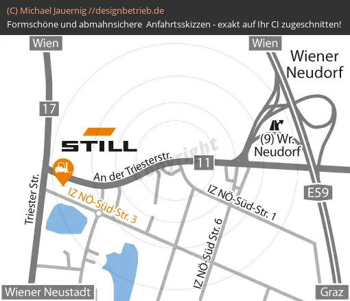 Anfahrtsskizzen erstellen / Wegbeschreibung Wien Übersichtskarte   STILL GmbH (404)