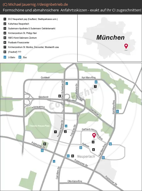 Wegbeschreibung Neuperlach (Lageplan / München) punctum.eu (486)