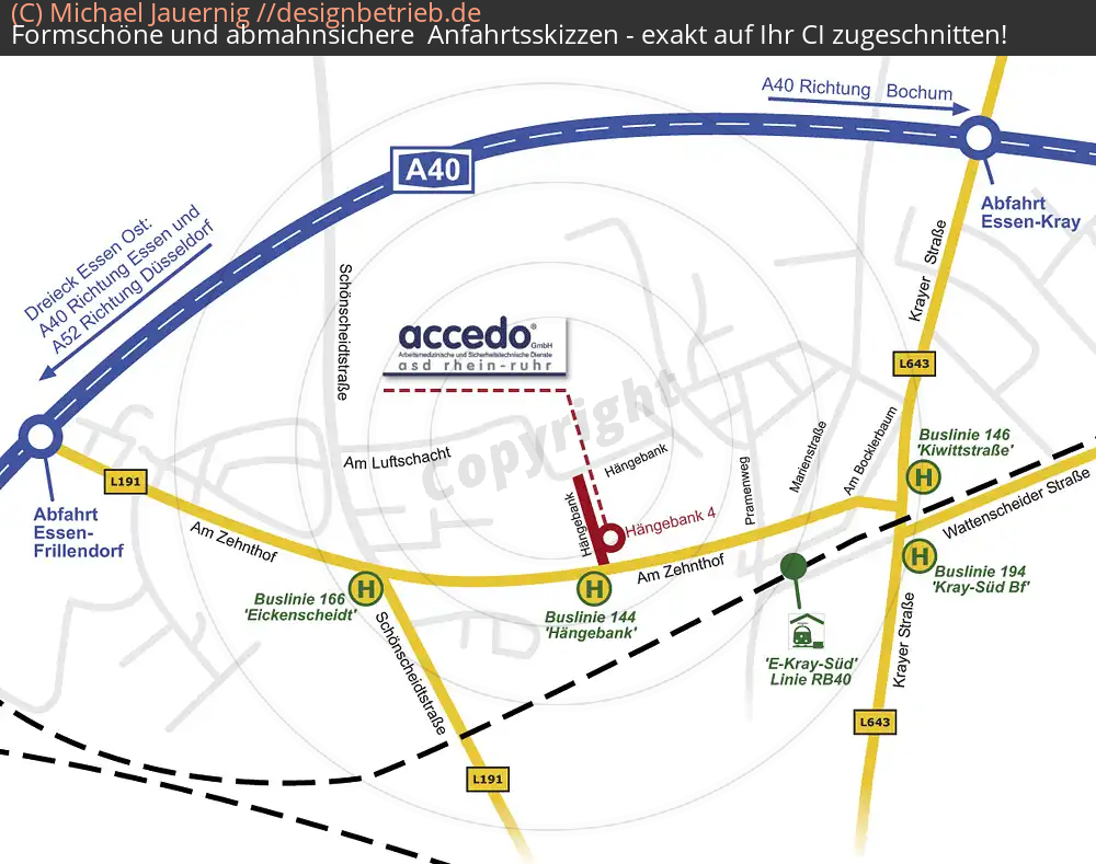 Anfahrtsskizzen erstellen / Wegbeschreibung Essen   (accedo GmbH) (5)