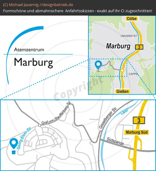 Wegbeschreibung Marburg Atem-Zentrum | Löwenstein Medical GmbH & Co. KG (619)
