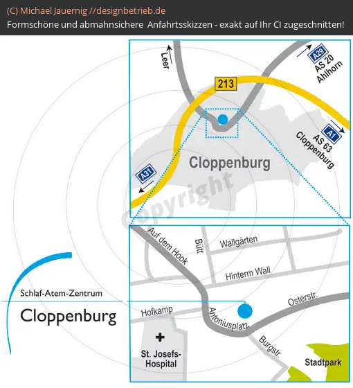 Wegbeschreibung Cloppenburg Schlaf-Atem-Zentrum | Löwenstein Medical GmbH & Co. KG (628)