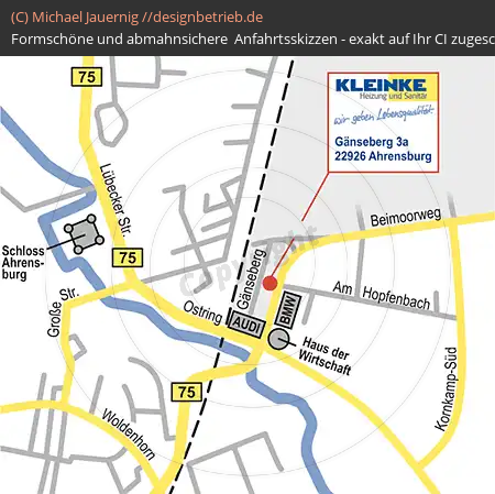 Anfahrtsskizzen erstellen / Wegbeschreibung Ahrensburg   Kleinke GmbH (63)