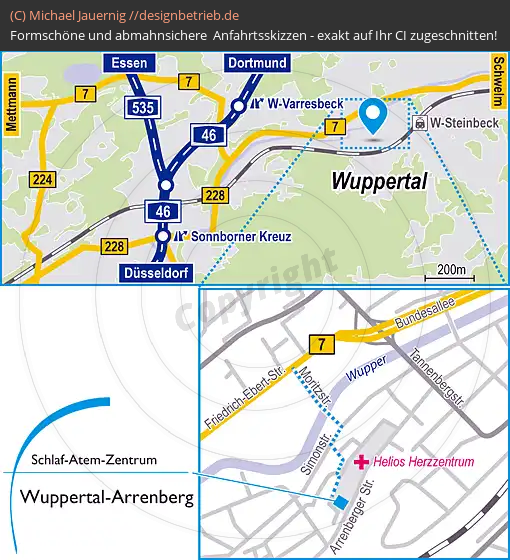 Wegbeschreibung Wuppertal Varresbeck Schlaf-Atem-Zentrum | Löwenstein Medical GmbH & Co. KG (641)