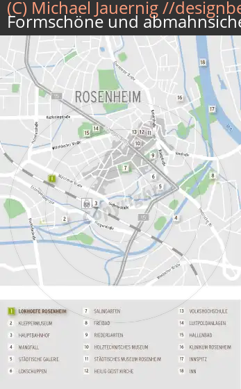 Anfahrtsskizzen erstellen / Wegbeschreibung Rosenheim Lageplan  punctum.de (682)