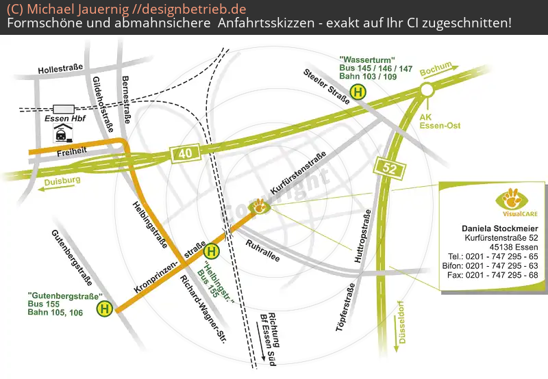 Anfahrtsskizzen erstellen / Wegbeschreibung Essen Stadtmitte   (visualCARE) (7)