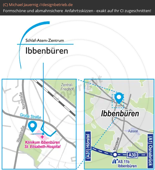 Anfahrtsskizzen erstellen / Wegbeschreibung Ibbenbüren   Schlaf-Atem-Zentrum | Löwenstein Medical GmbH & Co. KG (759)